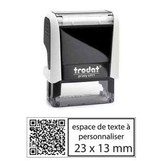 Tampon encreur printy 4911 personnalisé avec flash code / QR code internet