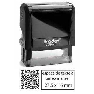 Tampon encreur printy 4912 personnalisé avec flash code / QR code internet