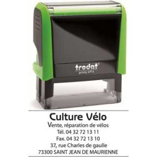 Tampon encreur personnalisé printy 4914 avec 6 lignes personnalisées