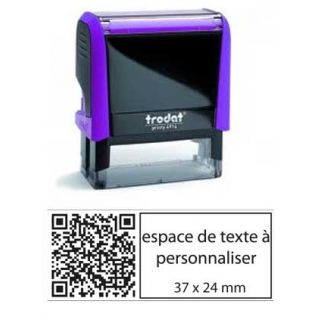 Tampon encreur printy 4914 personnalisé avec flash code / QR code internet