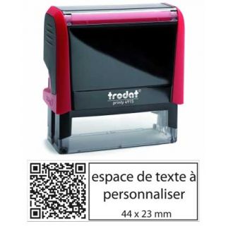 Tampon encreur printy 4915 personnalisé avec flash code / QR code internet comme empreinte