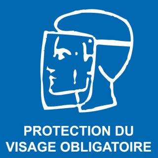 Panneau PVC protection du visage obligatoire