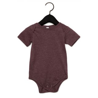 Body manches courtes bébé - Heather Maroon