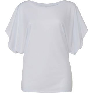 T-shirt femme flowy dolman manches courtes BE8821 - White