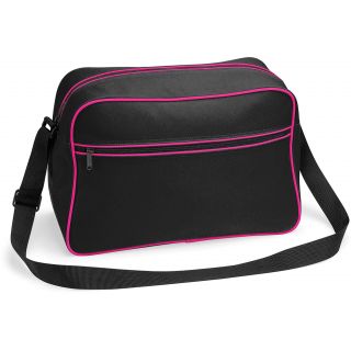 Sac bandoulière Rétro BG14 - Black / Fuchsia