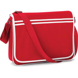 Sac messenger rétro BG71 - Classic Red / White