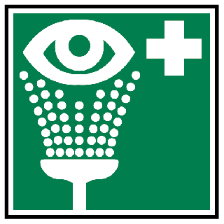 Autocollant rinçage des yeux