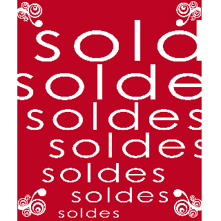 Affiche soldes baroque 100 x 120 cm