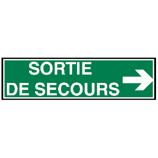 autocollant sortie de secours 1