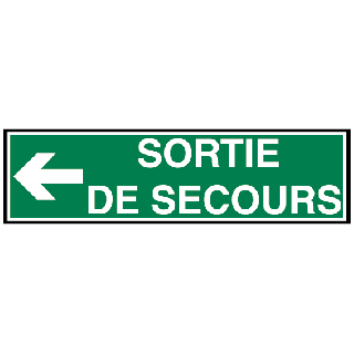 autocollant sortie de secours 2
