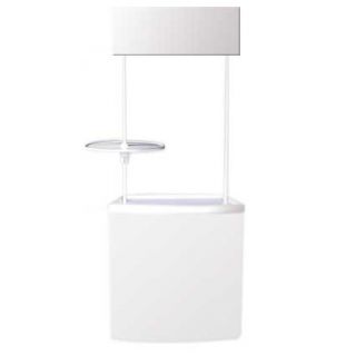 Stand d'animation avec assiette