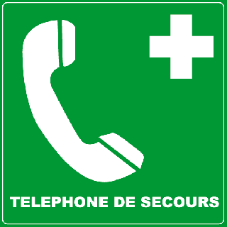 Panneau téléphone de secours PVC