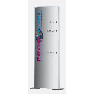 Totem galbé 90 x 400 cm personnalisé