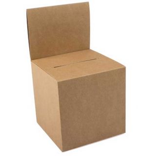 Urne carton brun vierge