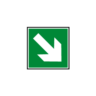 autocollant d'évacuation avec flèche 2