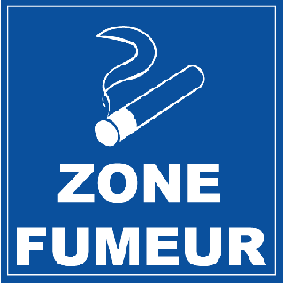 Panneau PVC zone fumeur
