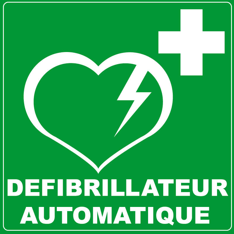 Panneau alu d&eacute;fibrillateur automatique - Promociel