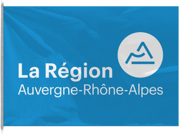 Drapeau région Auvergne Rhône Alpes 100 x 150 cm