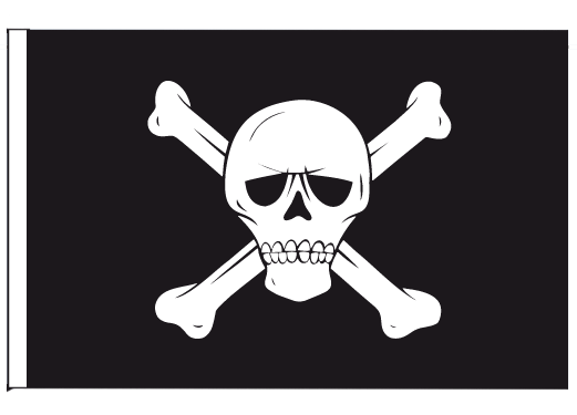 Drapeau pirate 100 x 150 cm - Promociel