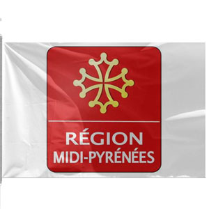 Drapeau région midi pyrénées 100 x 150 cm - Promociel
