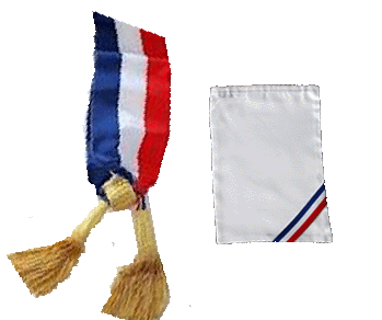 Echarpe tricolore or 180 cm avec housse satin - Promociel