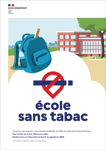 Panneau école sans tabac officiel alu - Promociel