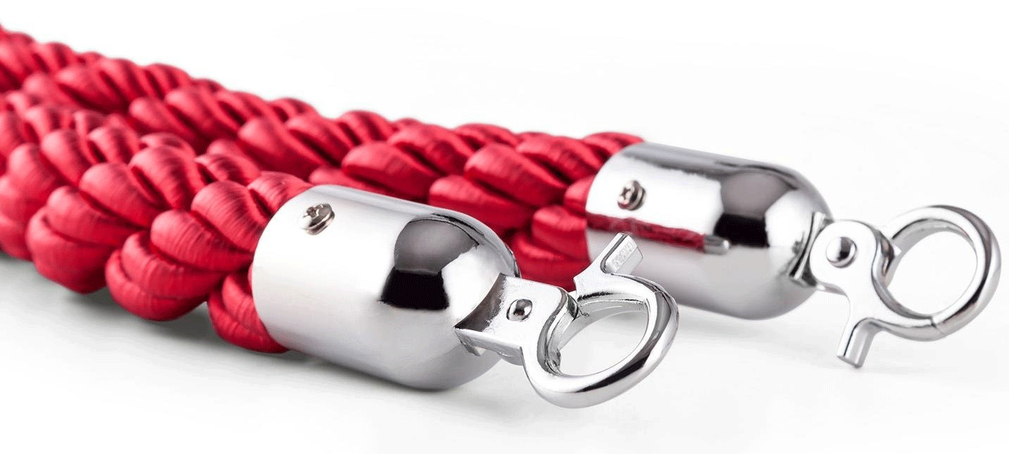 Corde de balisage rouge pour poteau - Promociel