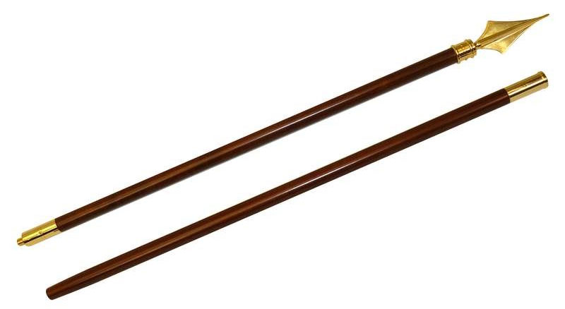 Hampe en bois vernis 220 cm - Promociel