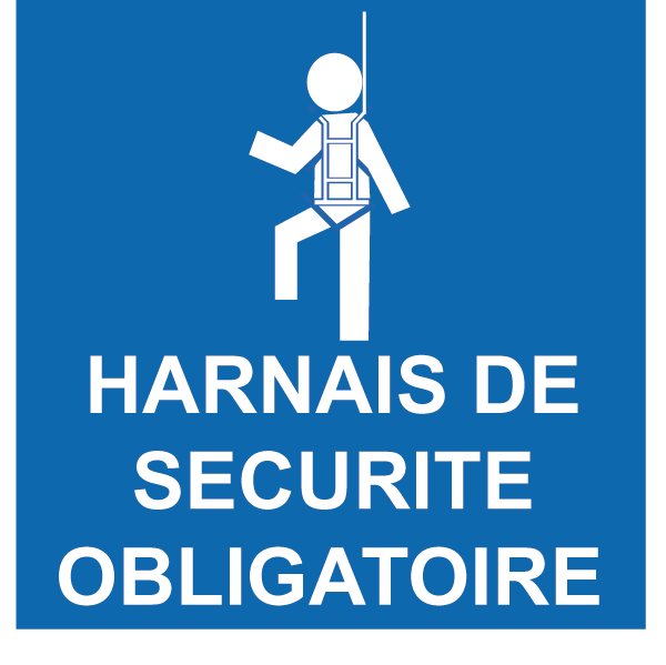 Panneau alu harnais de sécurité obligatoire - Promociel