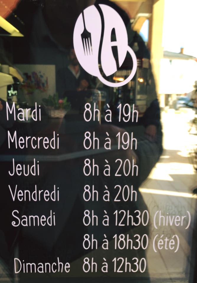 Adh&eacute;sif horaires d'ouvertures et fermeture - Promociel