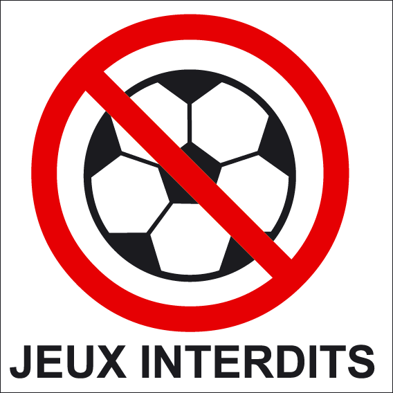 Autocollant jeux interdits - Promociel