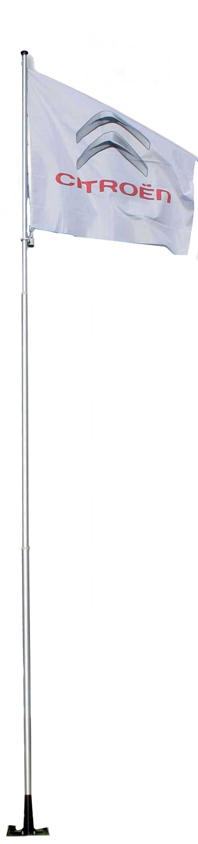 Mât télescopique aluanodise 4 m sans potence - Promociel