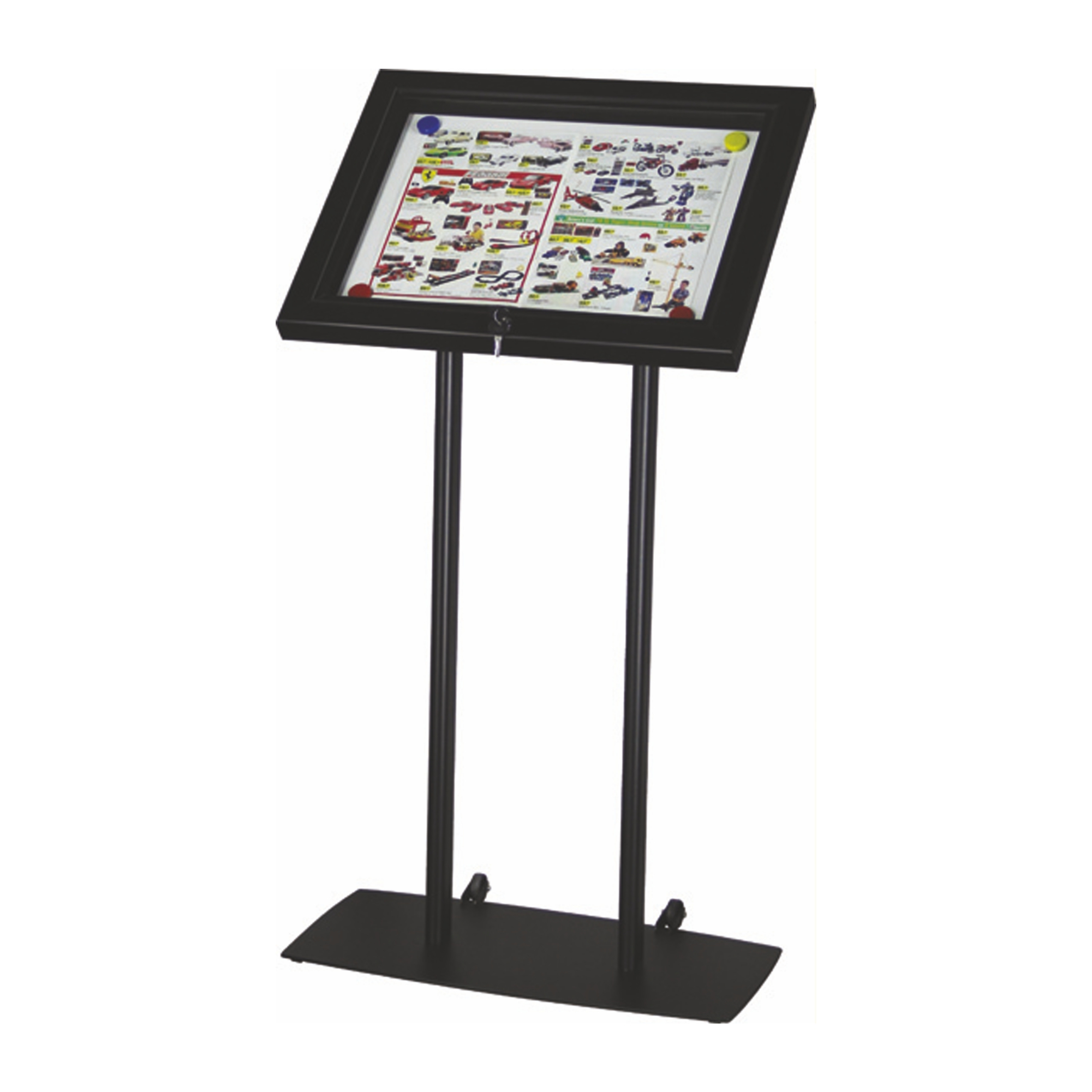 Vitrine sur pied doc2a4inclin - Promociel