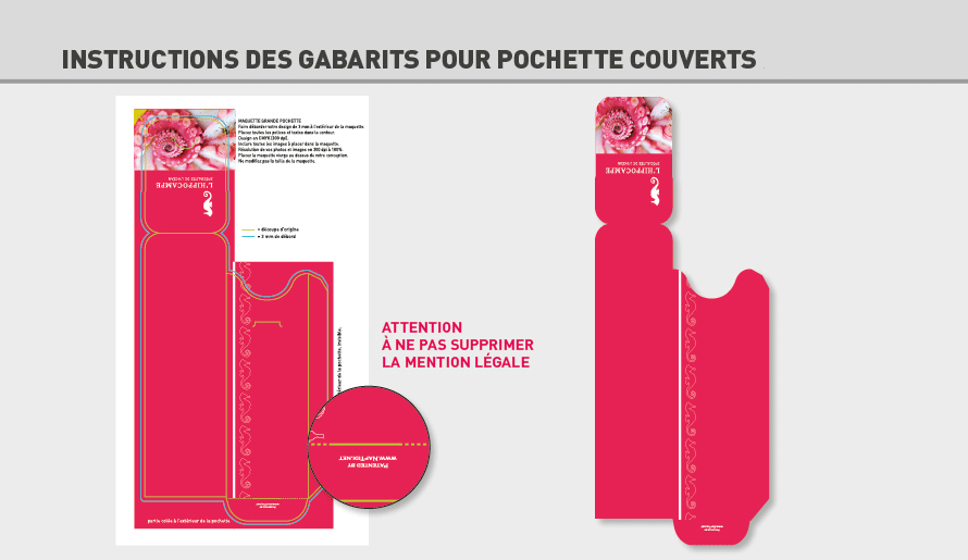 Pochette couverts personnalis&eacute;e les 36000 ex - Promociel
