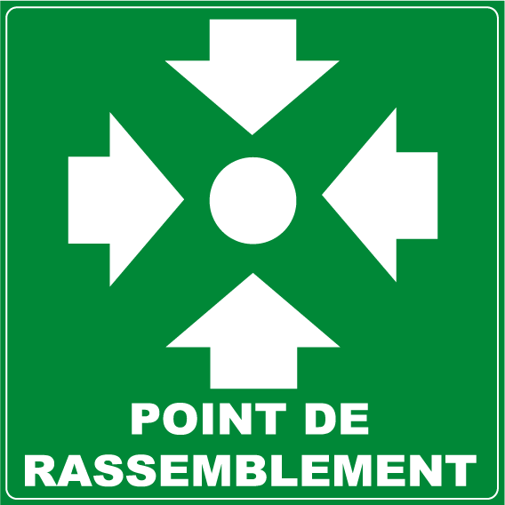 Autocollant point de rassemblement - Promociel