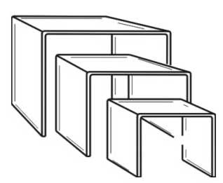 Kit de 3 ponts plexiglas transparents - Promociel