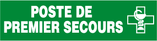 Panneau alu poste de premier secours - Promociel