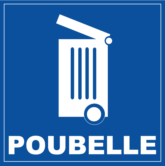 Panneau alu poubelle - Promociel