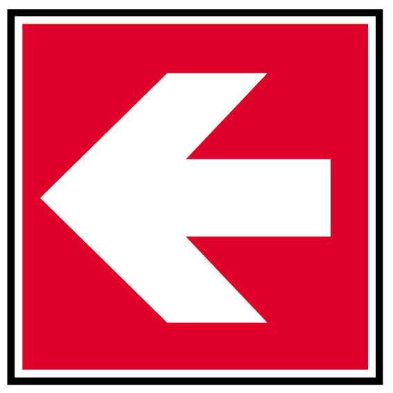 Panneau de prévention incendie avec fleche - Promociel