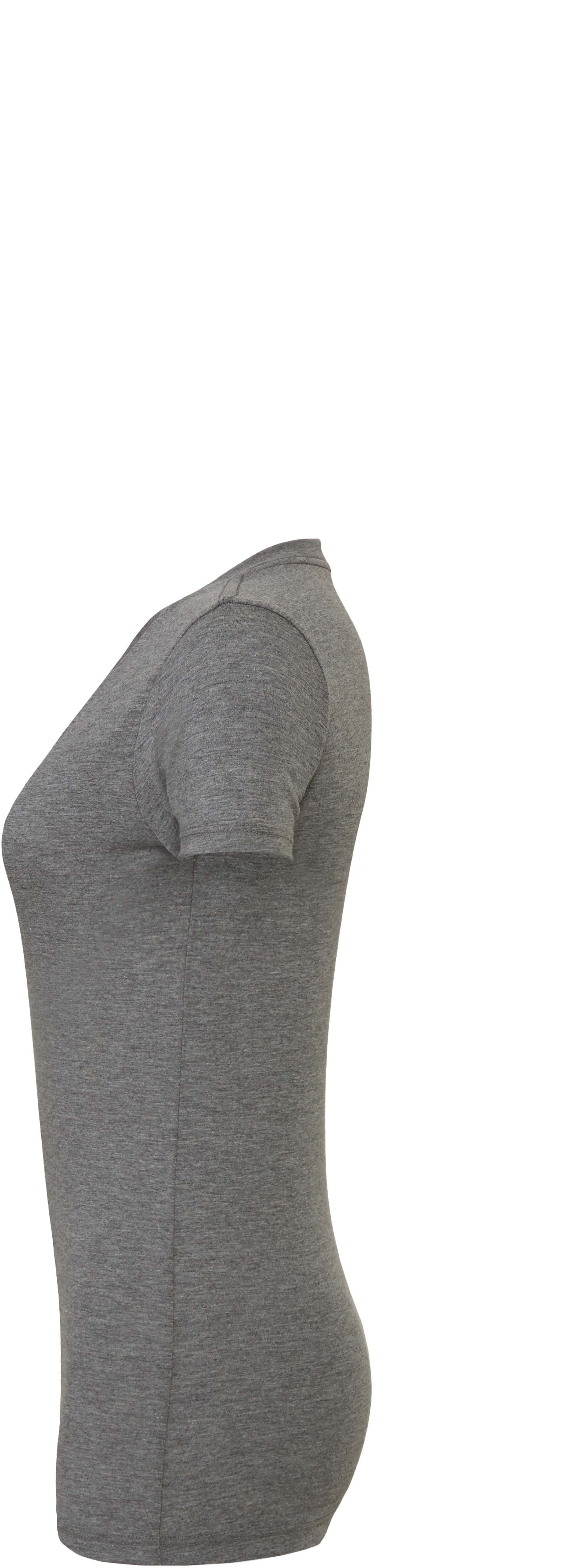 T-shirt femme triblend col v be8435 - grey triblend - l - Promociel