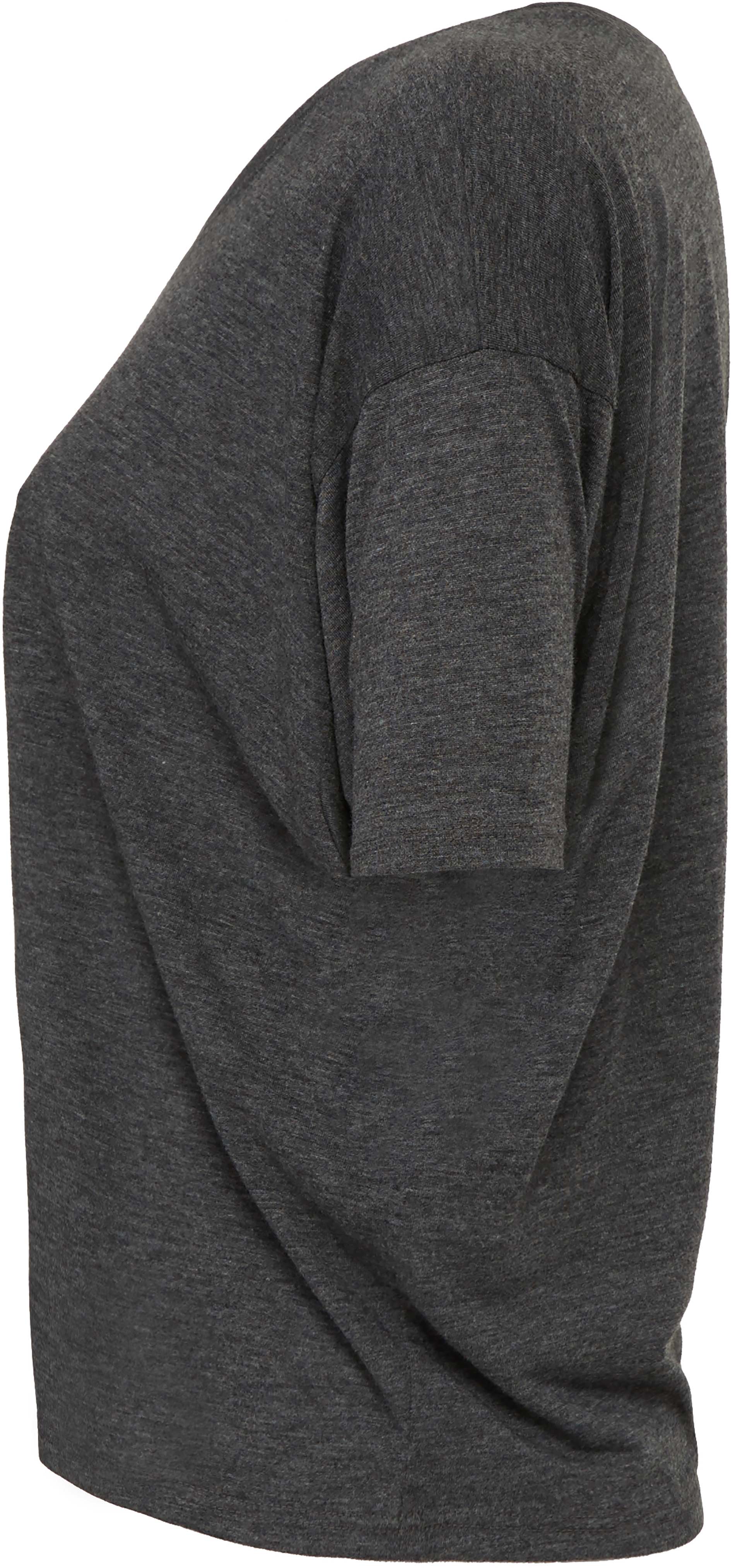 T-shirt femme silhouette boxy be8881 - dark grey heather - Promociel