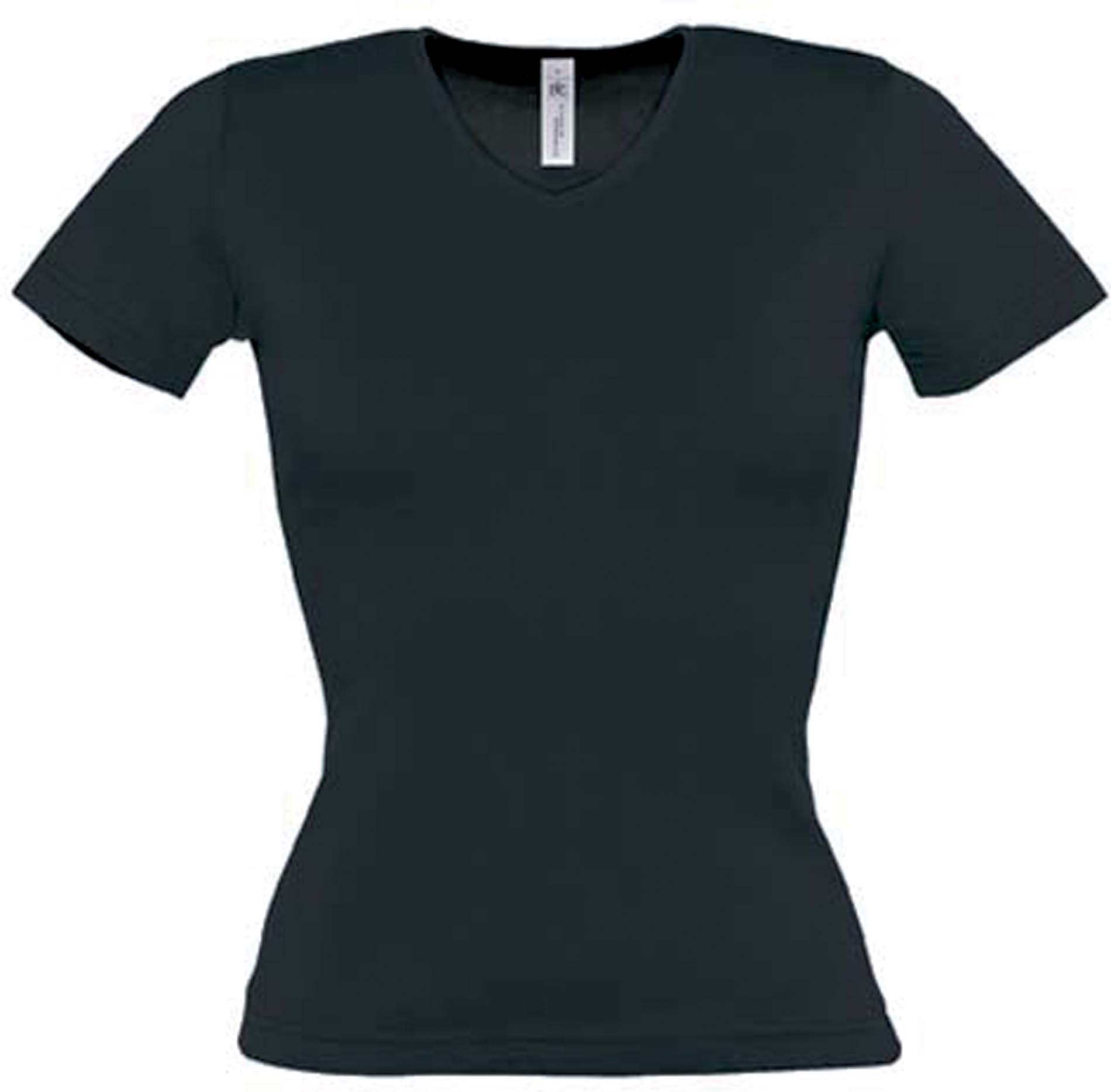 T-shirt femme col v watch women b&c - black - s - Promociel