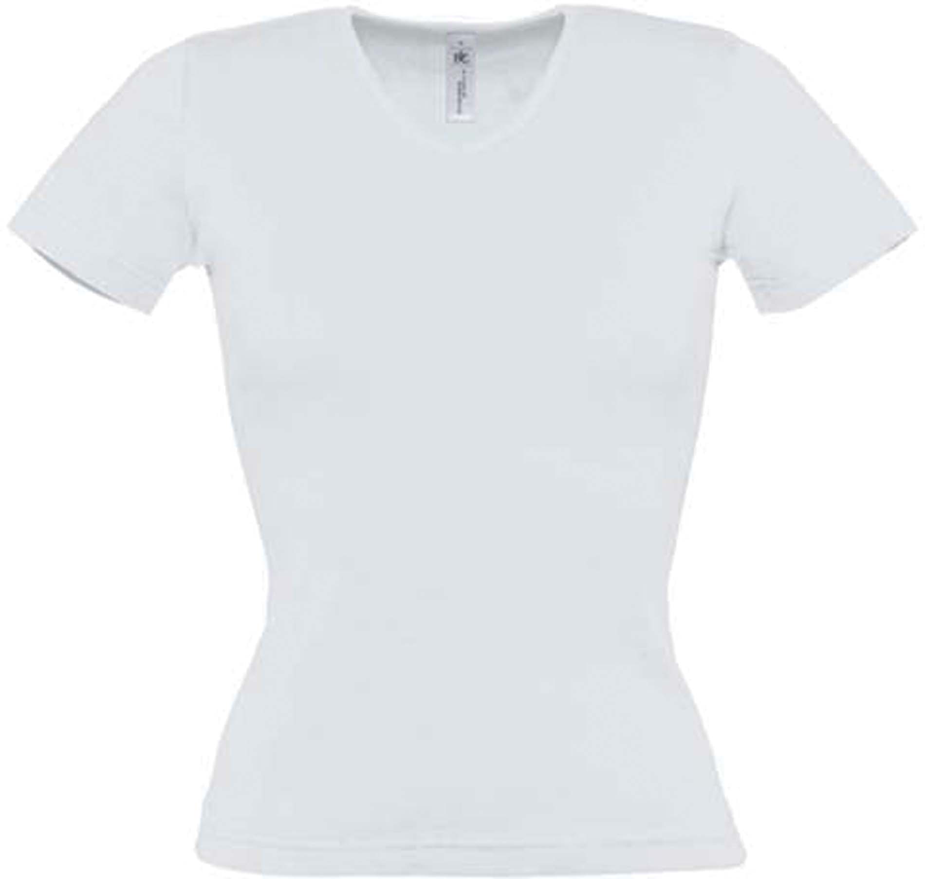 T-shirt femme col v watch women b&c - white - m - Promociel