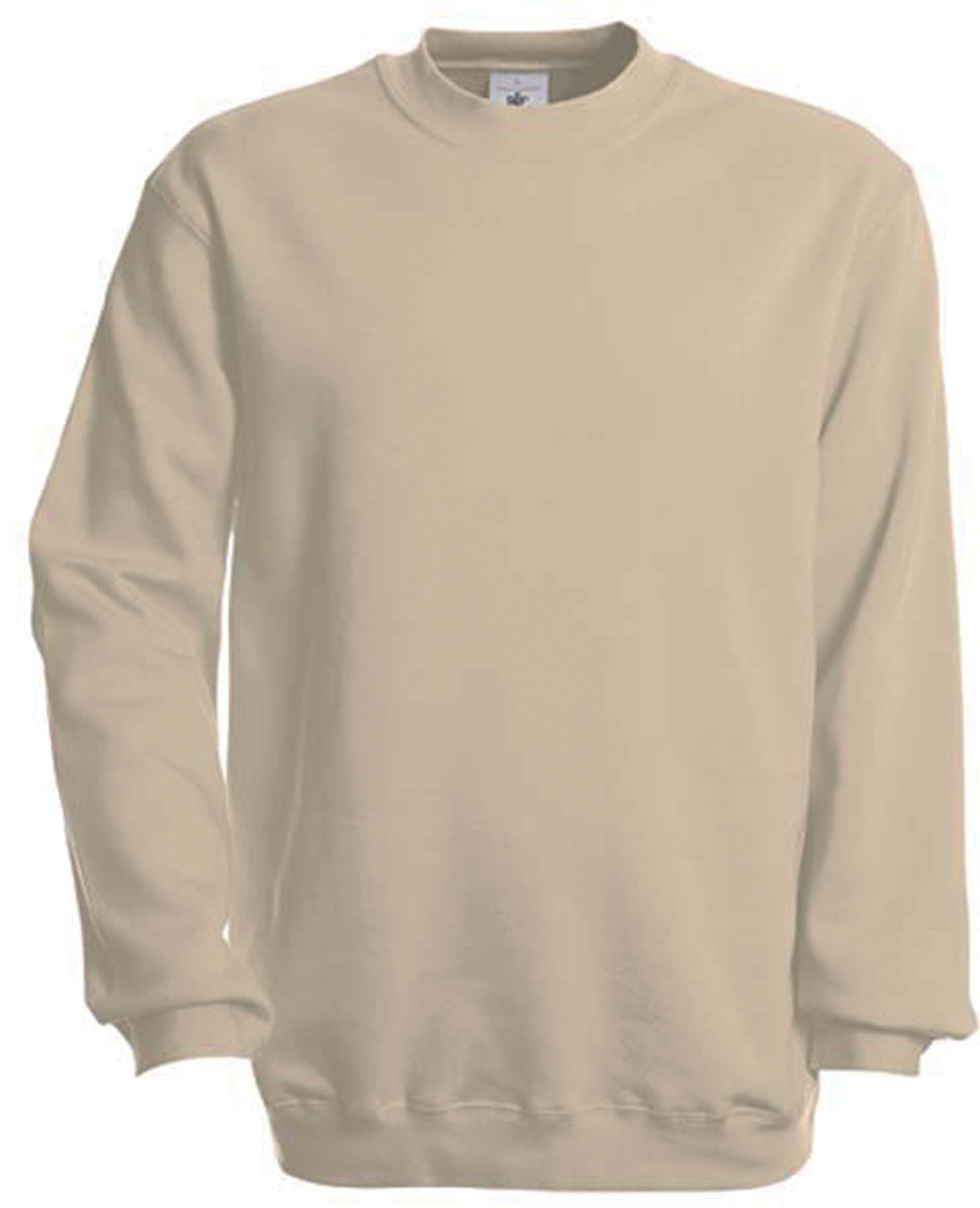 Sweat-shirt col rond manches droites set b&c - sand - s - Promociel