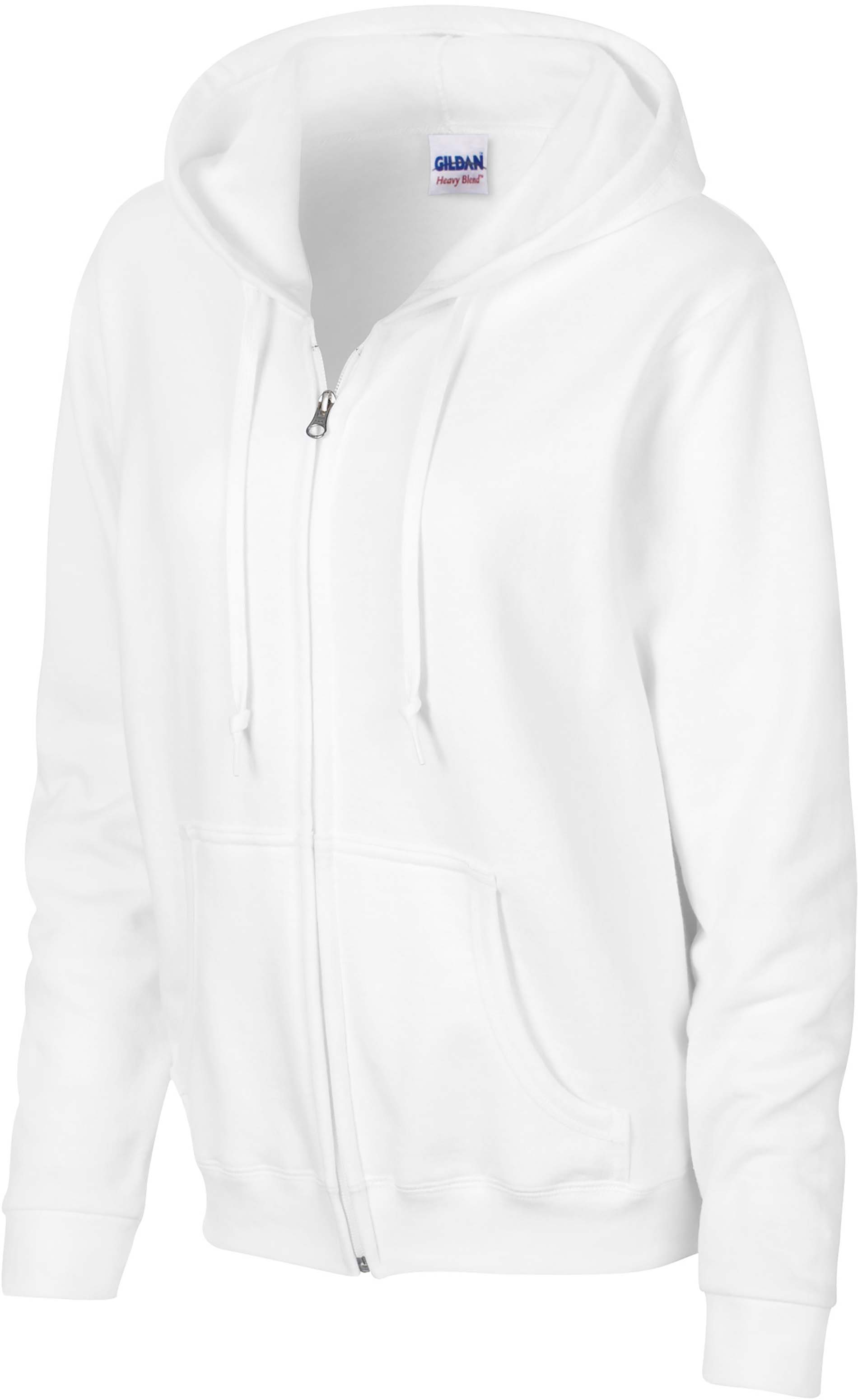 Sweat-shirt femme capuche heavy full zip 18600fl - white - Promociel