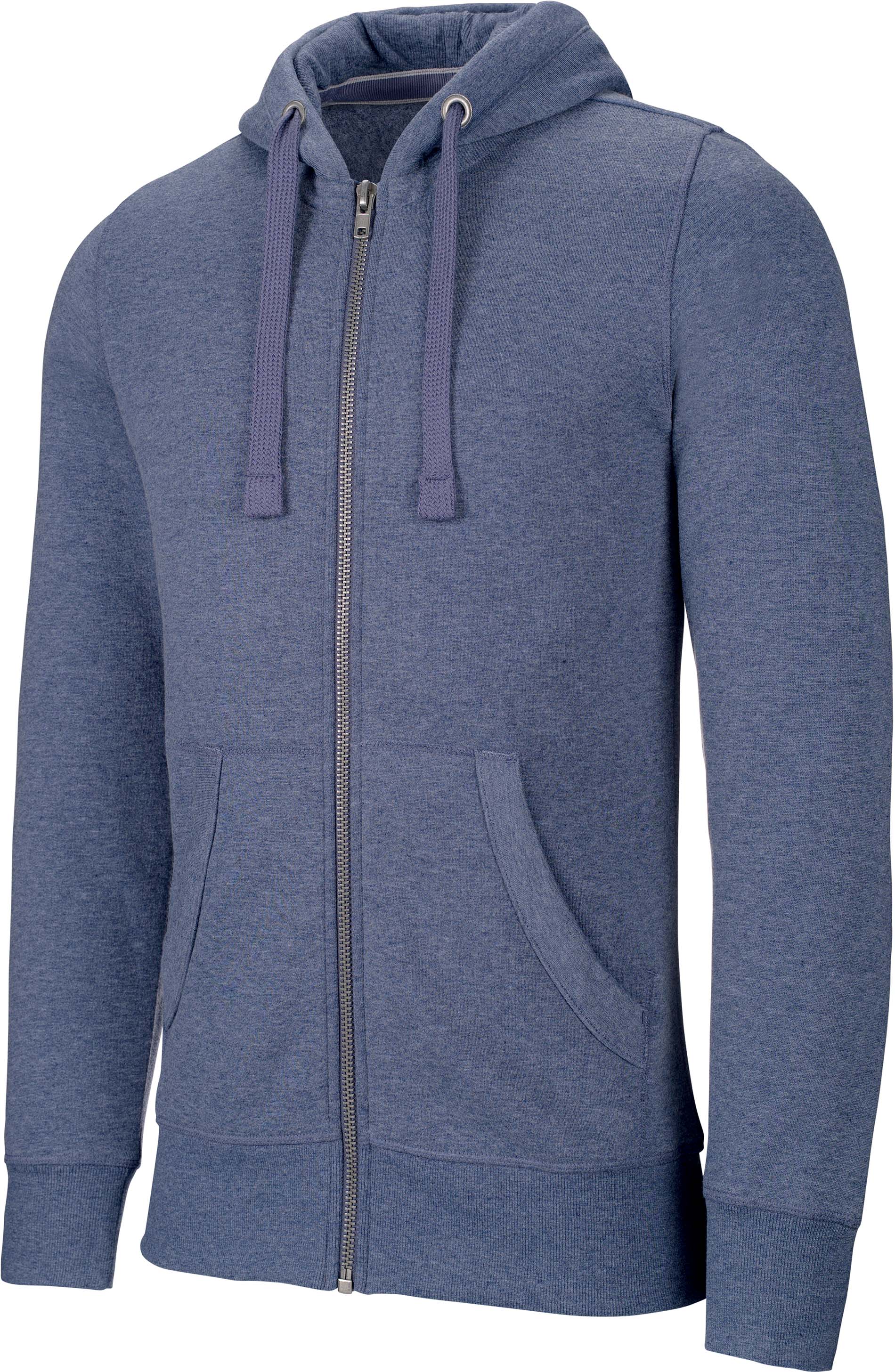 Sweat-shirt homme zippé capuche "mélange" k460 - blue heather - Promociel
