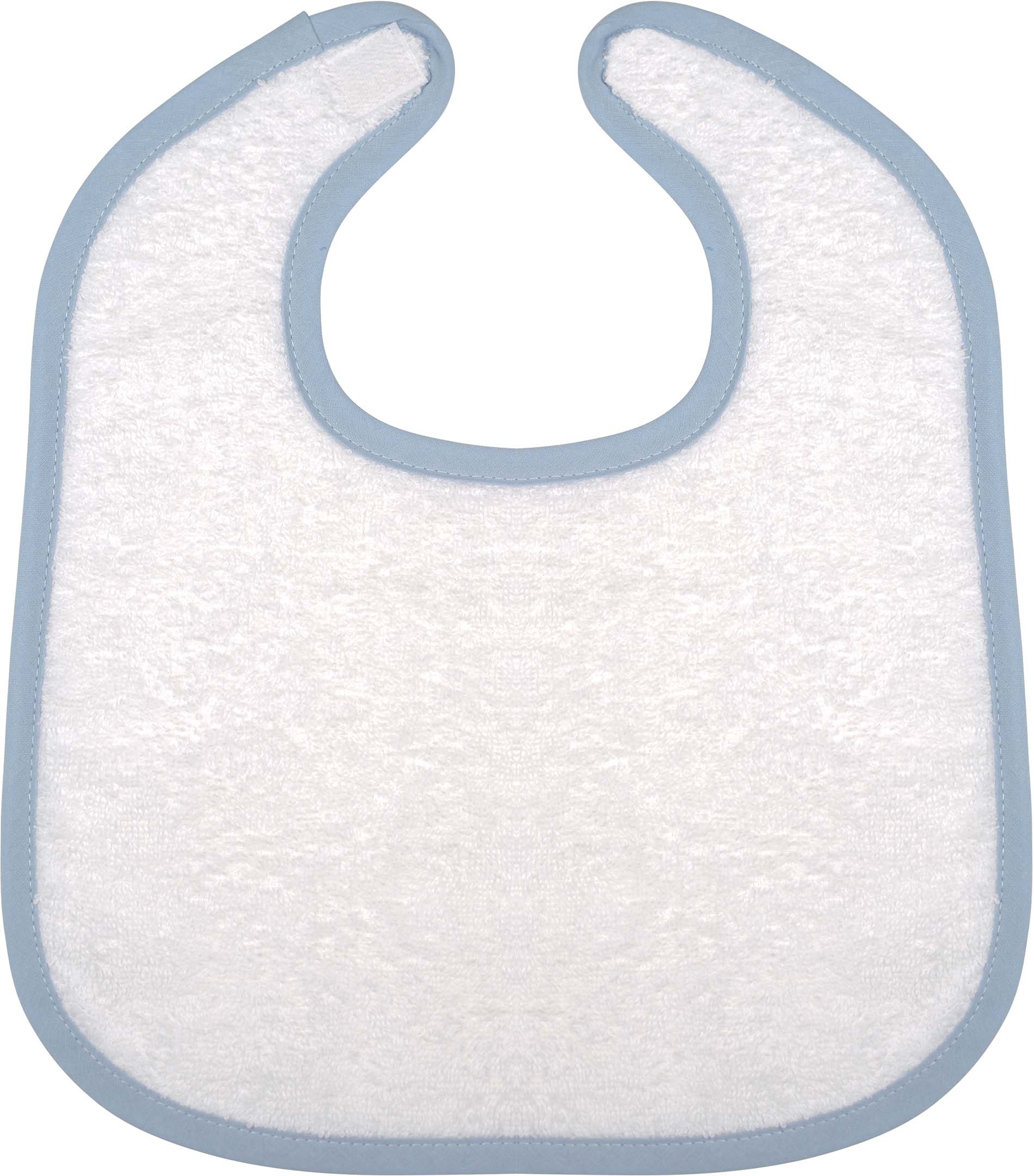 Bavoir bébé éponge k833 - white / sky blue - Promociel