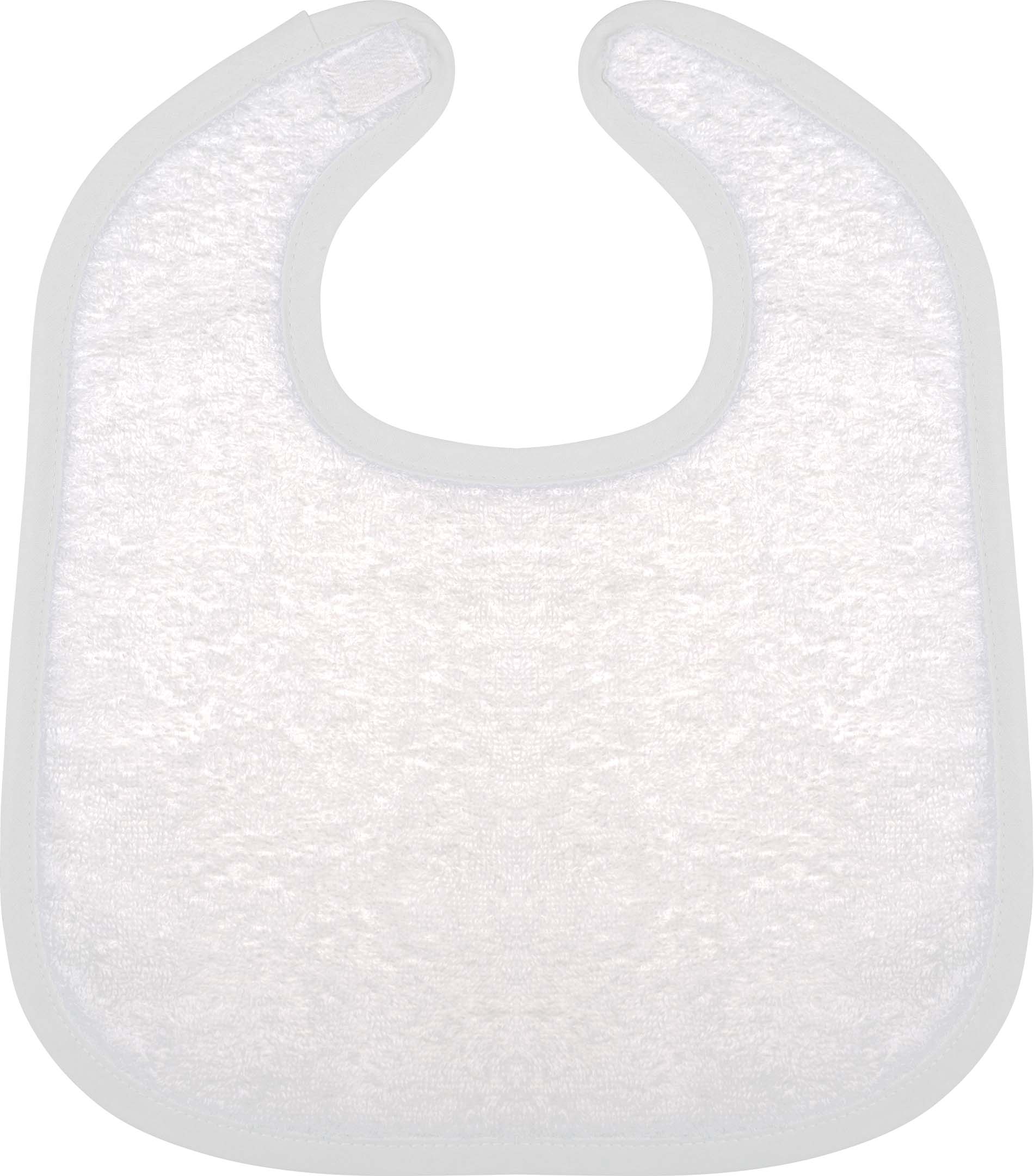 Bavoir bébé éponge k833 - white / white - Promociel