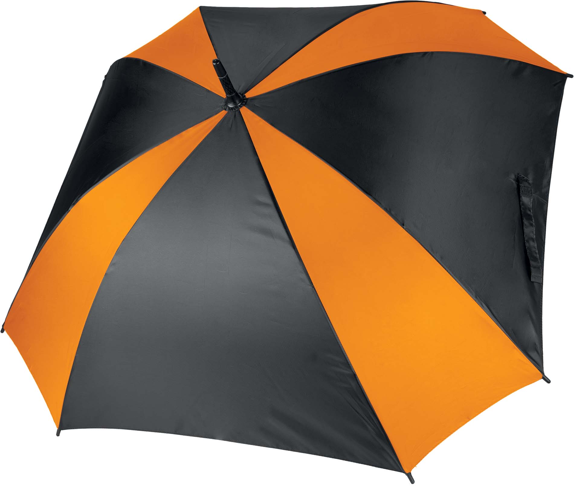 Parapluie carré ki2023 - black / orange - Promociel