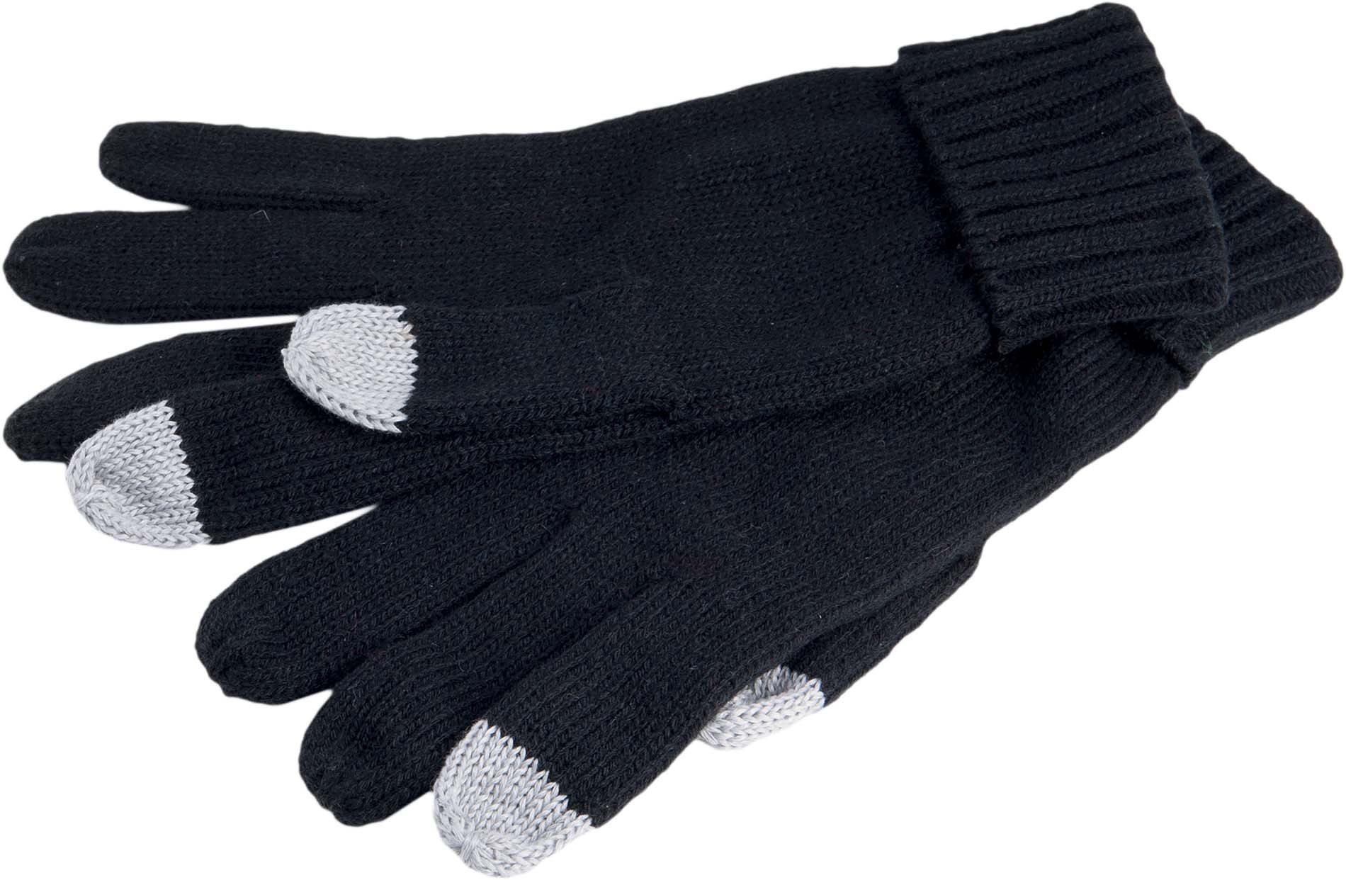 Gants écran tactile en tricot kp407 - black - Promociel